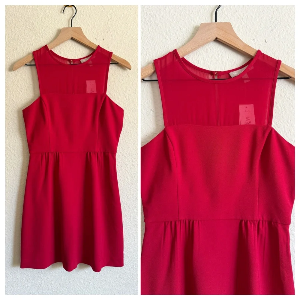 Banana Republic Vibrant Red Mini Dress-Size 6-NWT - Picture 3 of 13